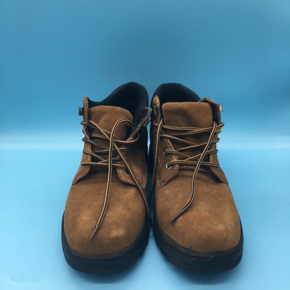 Brown Men‘s Boots Ankle Warm Snow Boots Winter Lace Up Flat Bootie
